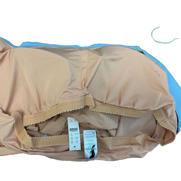 J Crew One Piece Swimsuit Womens Plus Size 24 Light Blue Square Neck Ruched Tank - Picture 7 of 8